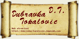 Dubravka Topalović vizit kartica